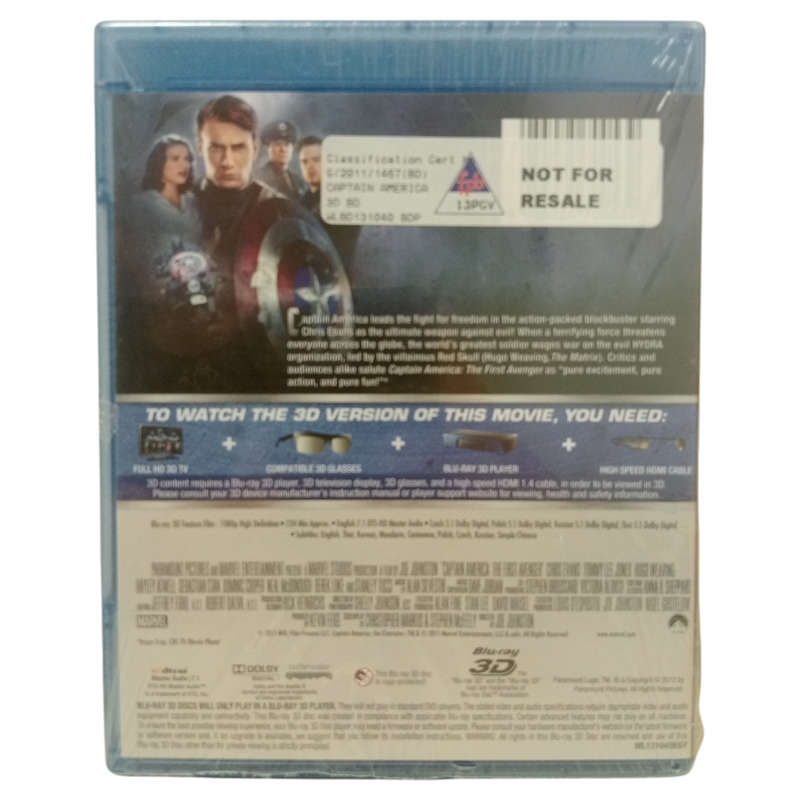Captain America - The First Avenger Limited Edition 3D Blu-Ray [Factory Sealed]