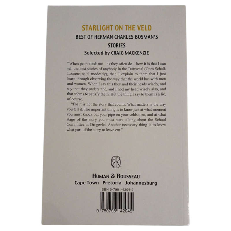 2001 Best of Bosman By Herman Charles Bosman Softcover