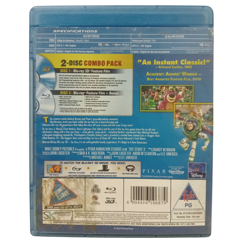 Toy Story 3 Blu-Ray / Blu-Ray 3D