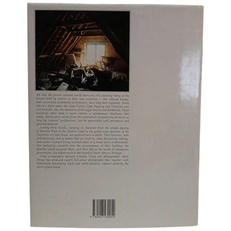 1988 Colonial Houses of South Africa By Graham Viney hardcover w/Dustjacket