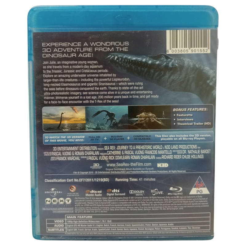Sea Rex 3D - Journey To A Prehistoric World Blu-Ray