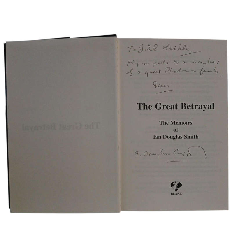1997 The Great Betrayal By Ian Smith Hardcover w/Dustjacket
