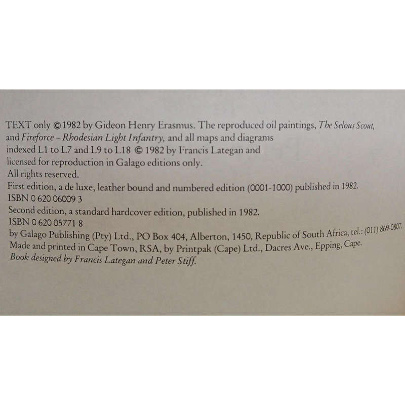 1982 Selous Scouts, Top Secret War By Lt.Col. Ron Reid Daly, Peter Stiff Hardcover w/Dustjacket