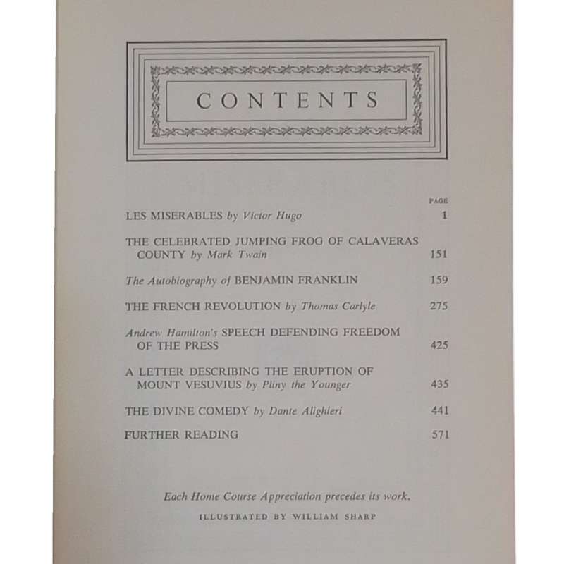 1956 Grolier Classics - Classic Appreciated Society Volume 1-10 set Hardcover w/o Dustjackets