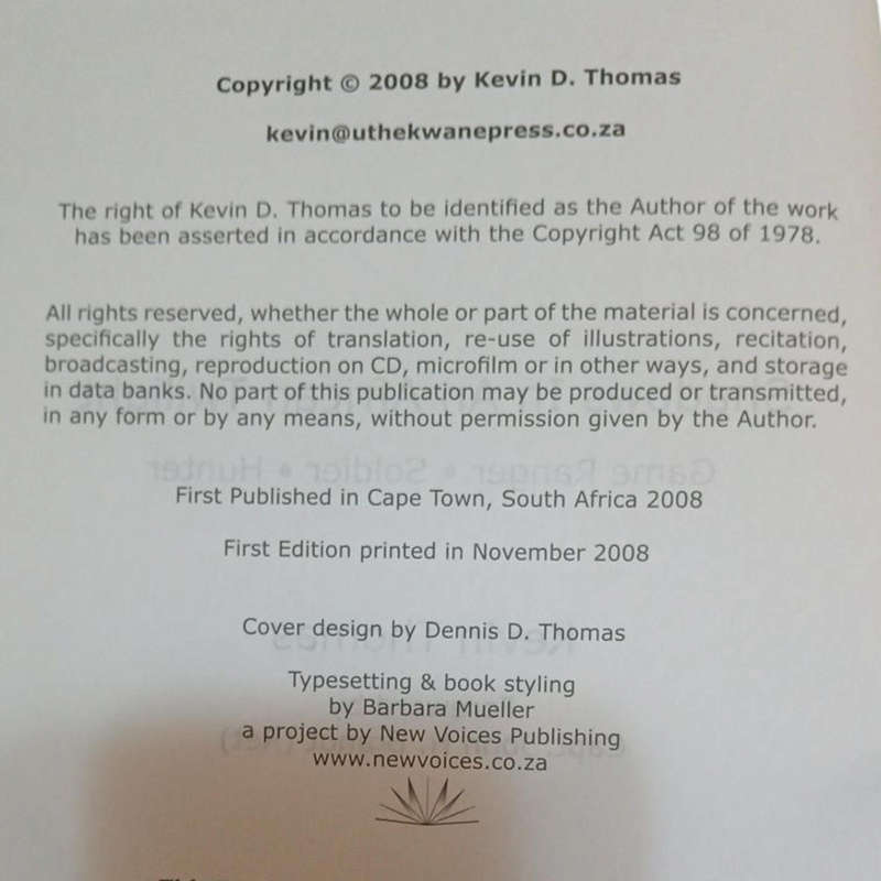 2008 Shadows in an African Twilight By Kevin Thomas Softcover