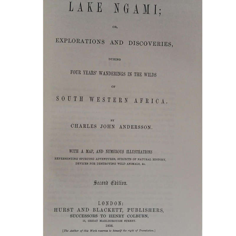 1987 Lake Ngami or Exploration and Discovery during four years of wandering in the wilds of South-We