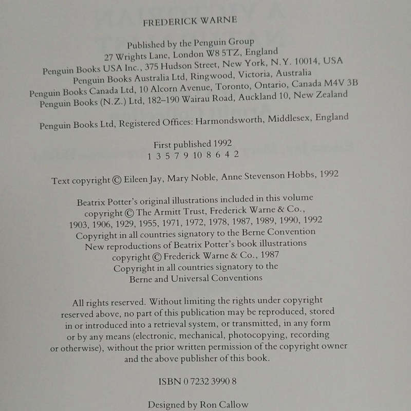 1992 A Victorian Naturalist Beatrix Potter, Drawings from the Armitt Collections by Eileen Jay, Mary