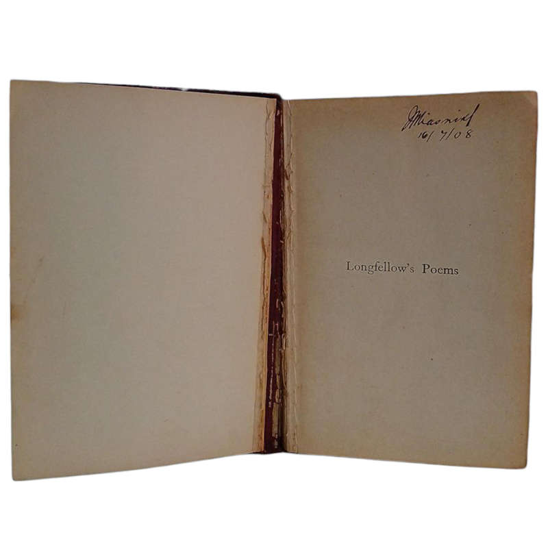 1914 The Poetical Works of H W Longfellow By Collins Clear Type Press Softcover
