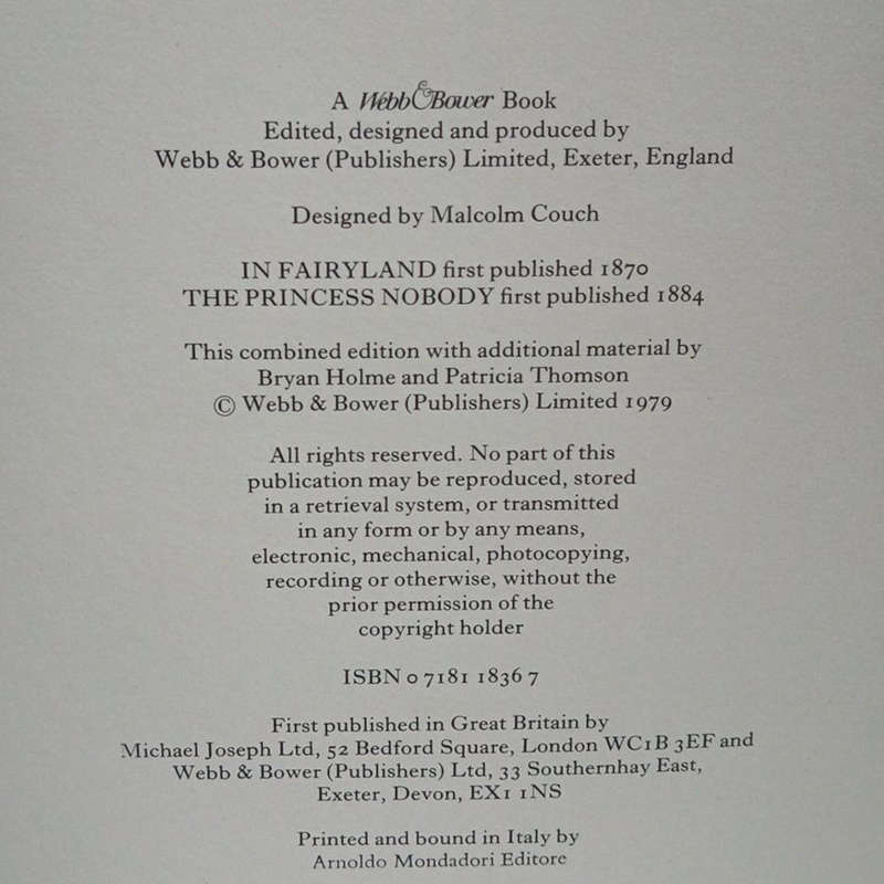 1870 In Fairyland, Pictures From The Elf World by Richard Doyle Hardcover w/Dustjacket