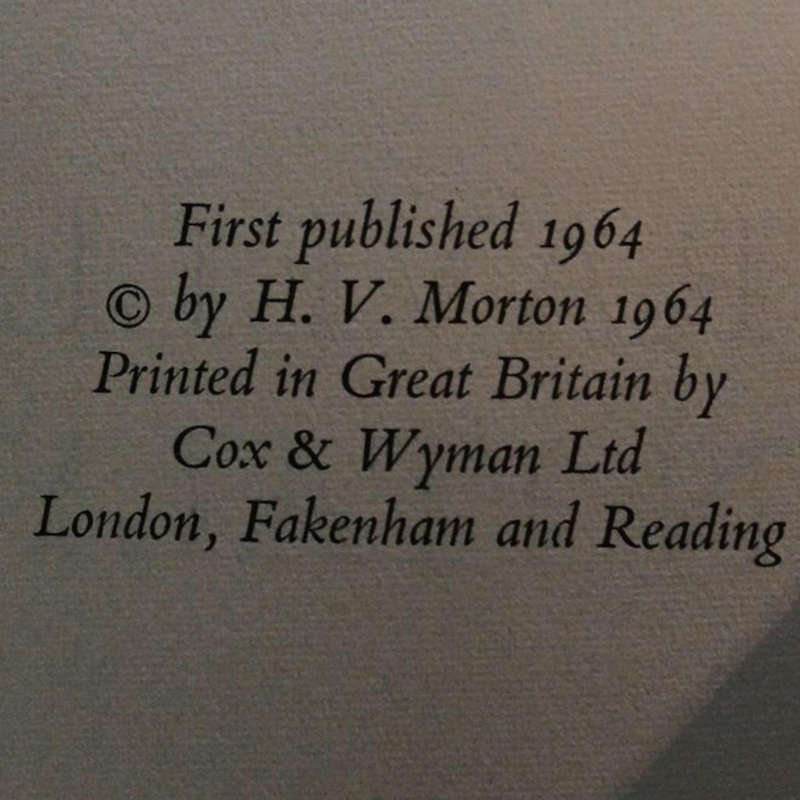 1964 A Traveller in Italy By H.V.Morton Hardcover w/Dustjacket