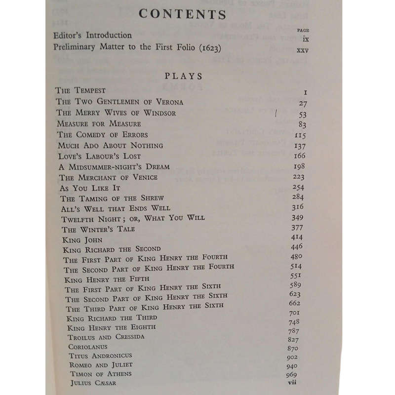1964 The Complete Works of Shakespeare By Peter Alexander Hardcover w/Dustjacket