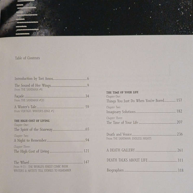 2012 Death The Deluxe Edition By Neil Gaiman Hardcover w/Dustjacket