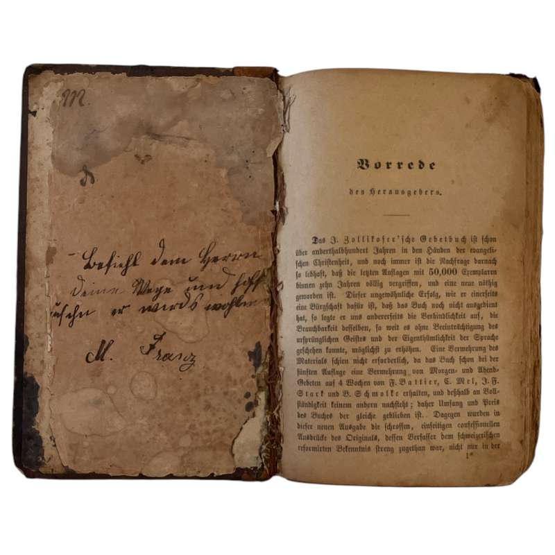 1865 Johannes Zollikofer Gebetbuch by Johannes Zollikofer Hardcover w/o Dustjacket