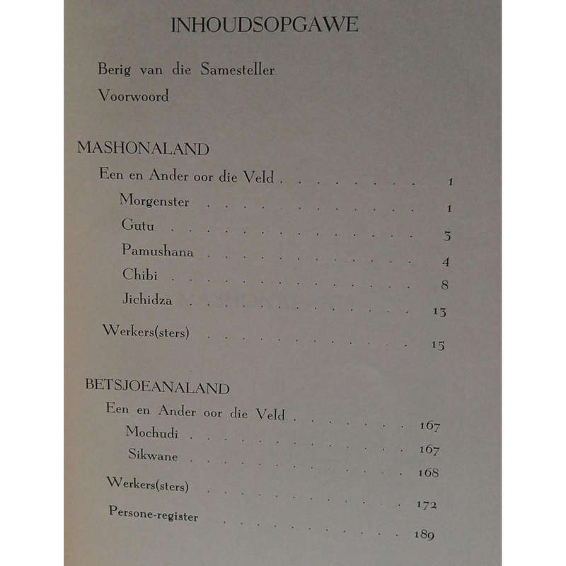 1952 Wie is Wie in ons Sendingvelde, Mashonaland en Betsjoeanaland by P L.Olivier Hardcover w/Dustja