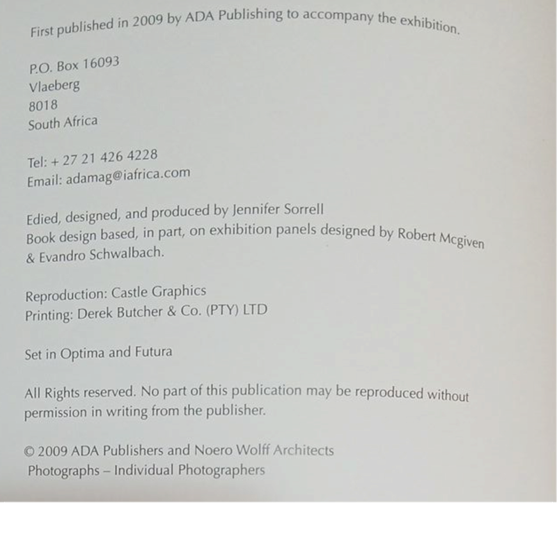 2009 Jo Noero The Everyday and Extraordinary, Three Decades of Architecture by Jo Noero Softcover
