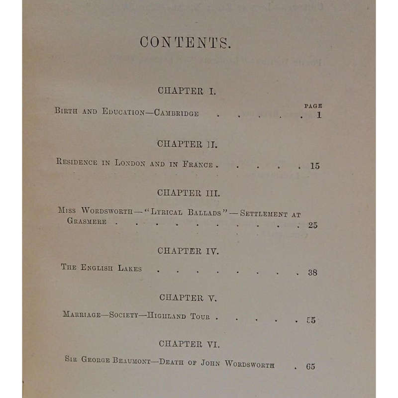 1881 English Men of Letters, Wordsworth  by Frederic William Henry Myers Hardcover w/o Dustjacket