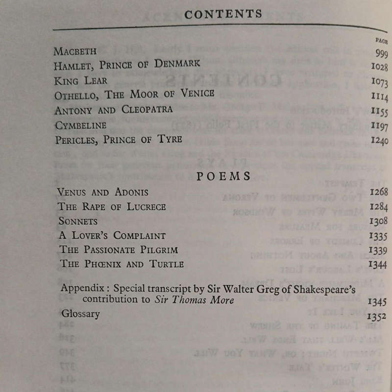 1964 The Complete Works of Shakespeare By Peter Alexander Hardcover w/Dustjacket