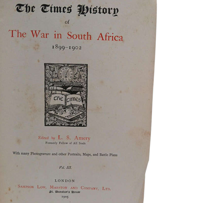 1905 The History of The War In South Africa 1899-1902 Volume 3 By L.S. Amery Hardcover w/o Dustjacke