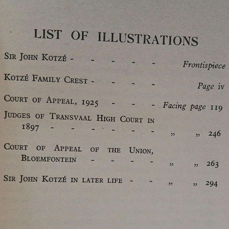 1949 Memoirs and Reminiscences, Sir John Gilbert Kotze By Maskew Miller Hardcover w/Dustjacket