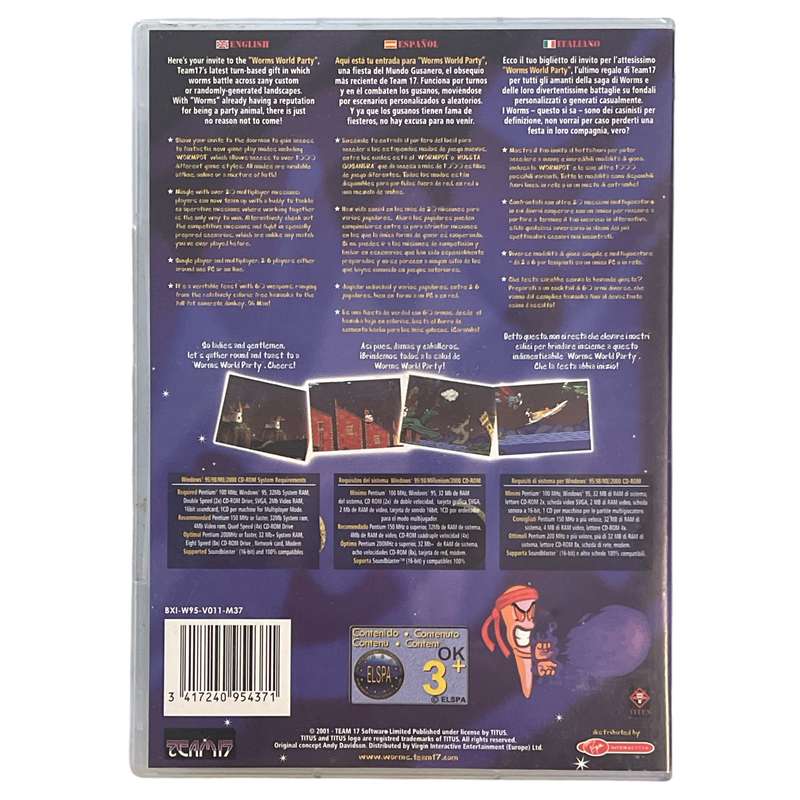 Worms - World Party PC (CD)