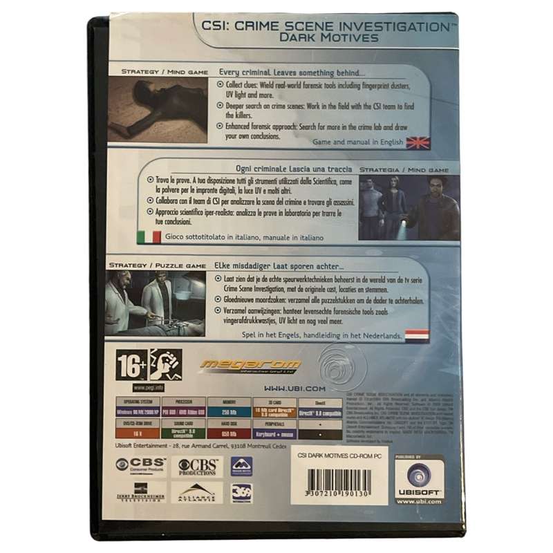 CSI: Crime Scene Investigation - Dark Motives PC (CD)