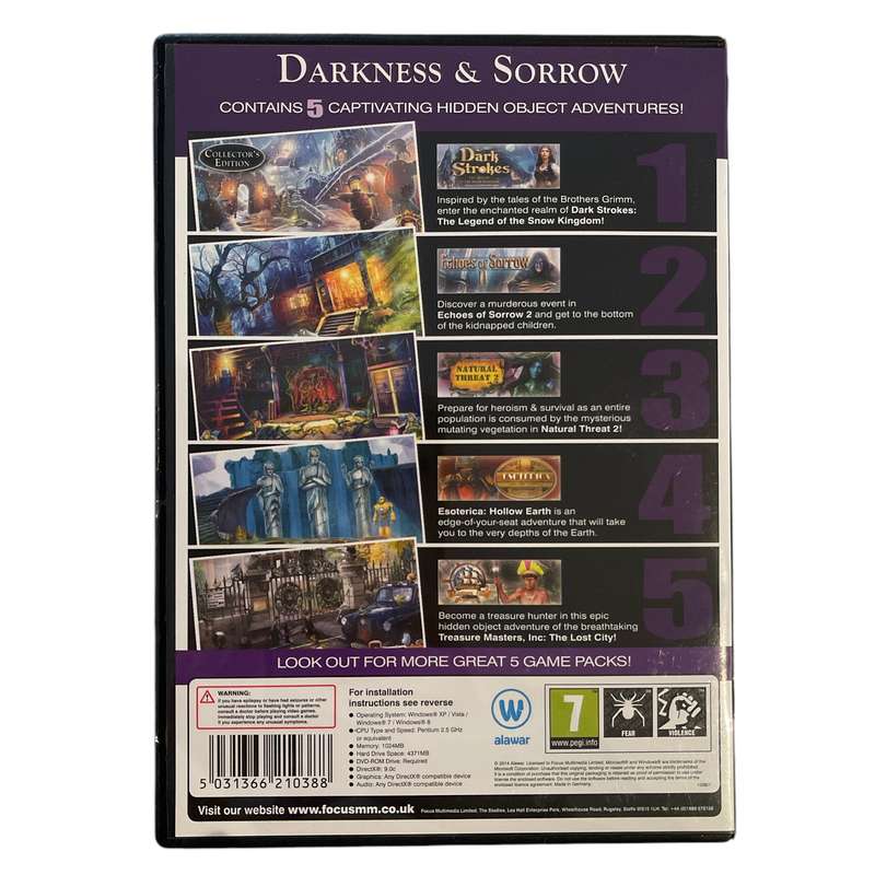 Darkness & Sorrow - Hidden Object Games PC (DVD)