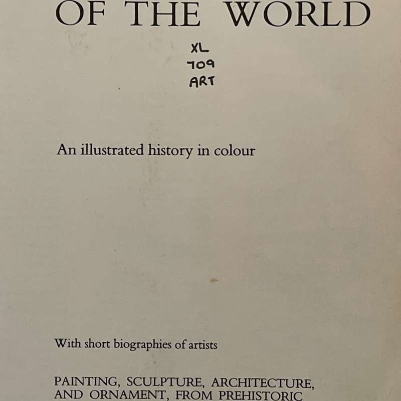 1972 Art Treasures Of The World Hardcover w/Dustjacket