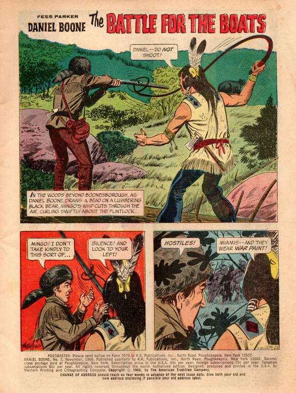 1966 Daniel Boone Issue 7 FN Softcover
