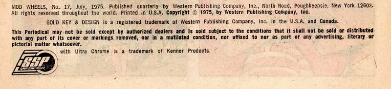 1975 Mod Wheels Issue 17 VF Softcover
