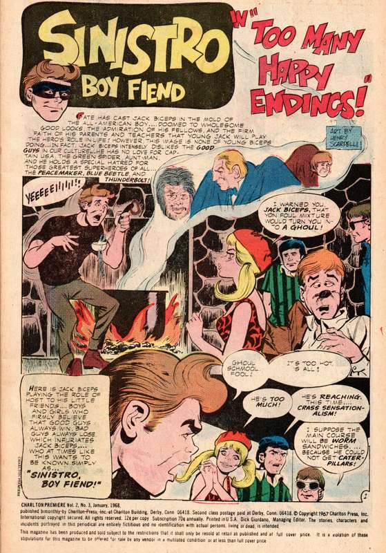 1968 Charlton Premiere Issue 3 FN Softcover