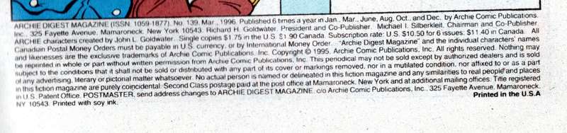 The Archie Digest Library- Laugh Number 123, Archie Number 139 and Archie Number 171 3 Comic Set Sof