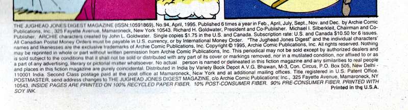 The Archie Digest Library- Archie Archie Andrews Number 82 and Jughead Jones Number 94 2 Comic Set S