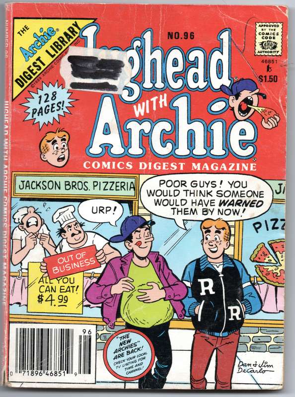 The Archie Digest Library- Jughead With Archie Number 96 and Archie Archie Andrews Number 96 2 Comic