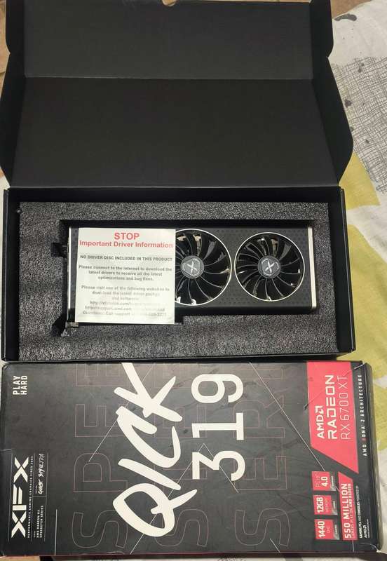 AMD RADEON RX 6700xt RX 6700XT XT AMD GPU XFX QICK