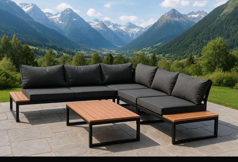 Casa Modern Outdoor Corner Patio Lounge Set White