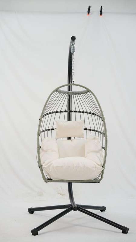 Foldable Hanging Chair Grey