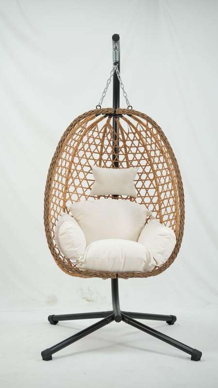 Foldable Hanging Chair Brown