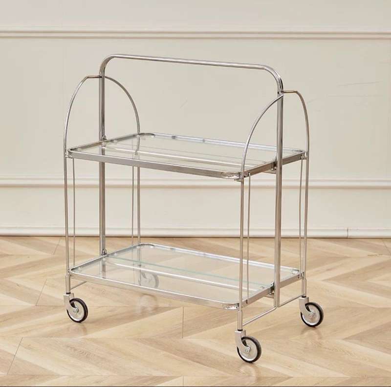 Luxe Chrome Foldable Drinks Trolley
