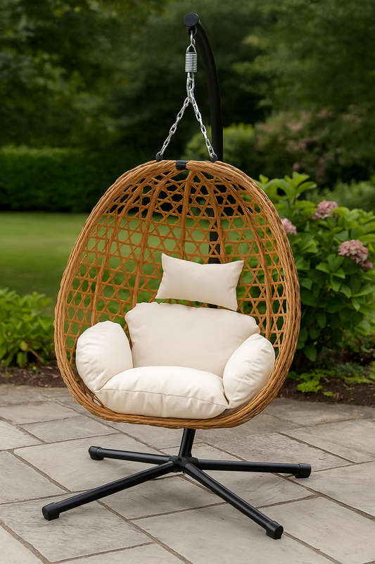 Foldable Hanging Chair Brown