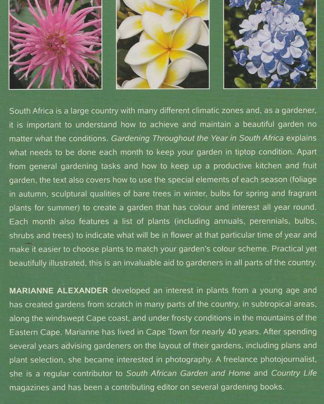 GARDENING THROUGHOUT THE YEAR IN SOUTH AFRICA by Marianne Alexander