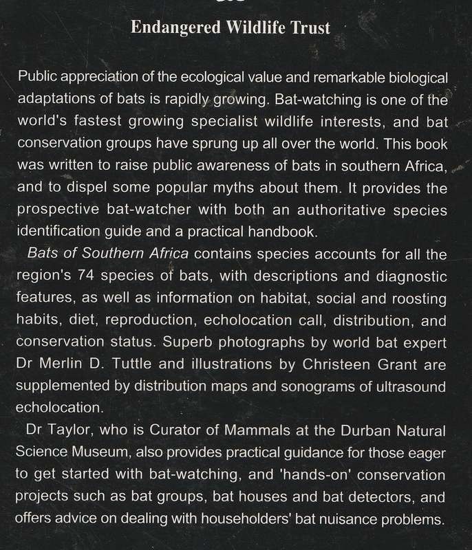 BATS OF SOUTHERN AFRICA by Peter John Taylor