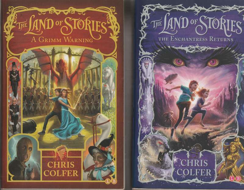 THE LAND OF STORIES: A GRIMM WARNING & THE ENCHANTRESS RETURNS by Chris Colfer