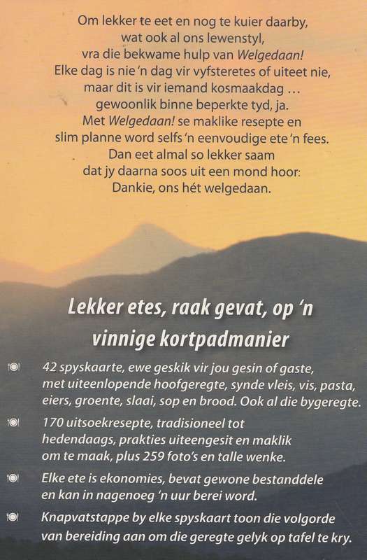 WELGEDAAN! KOM EET SAAM - EN GENIET ONS MOOI WERELD by Annette Human en Chris Wagner