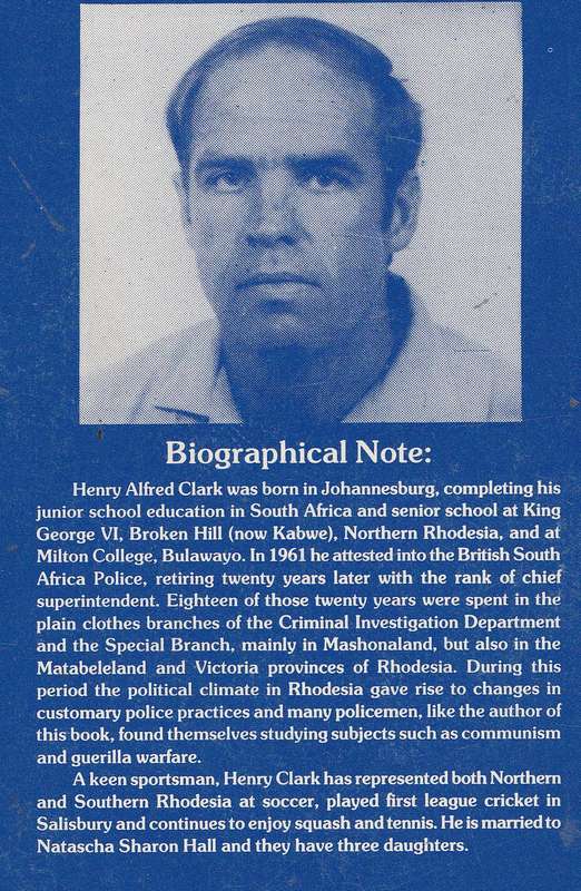 A POLICEMAN'S NARRATIVE OF WITCHCRAFT AND MURDER IN ZIMBABWE by Henry A Clark