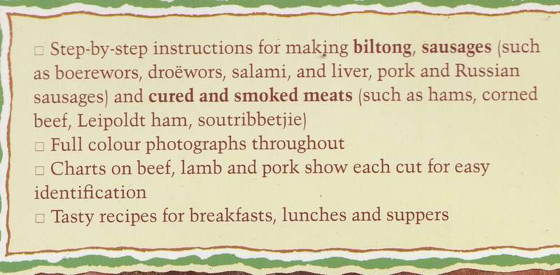 MAKE YOUR OWN BILTONG AND DROEWORS: INCLUDING SAUSAGES, CURED & SMOKED MEATS