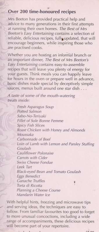 THE BEST OF MRS BEETON'S EASY ENTERTAINING