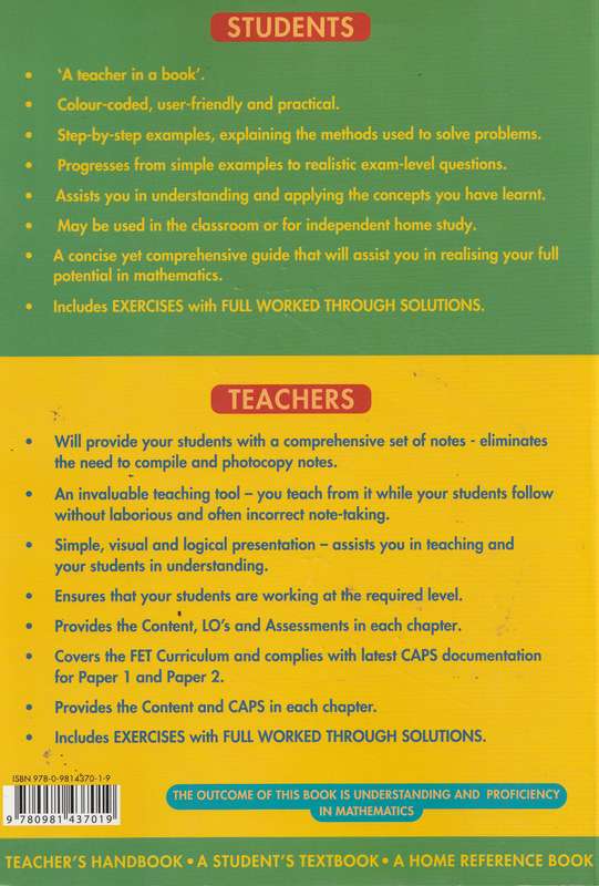MATHS HANDBOOK AND STUDY GUIDE: MATHS MADE EASY: GRADE 11 by Kevin Smith