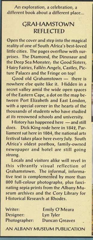 GRAHAMSTOWN REFLECTED by Emily O'Meara