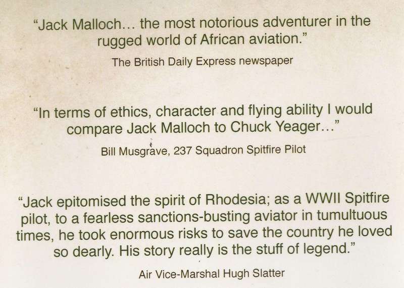 JACK MALLOCH: LEGEND OF THE AFRICAN SKIES by Alan Brough