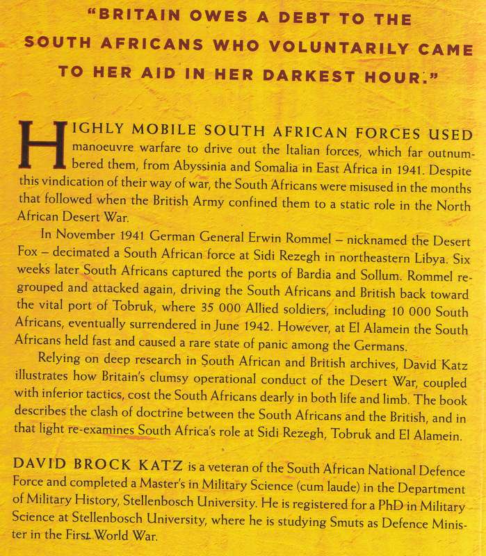 SOUTH AFRICANS VERSUS ROMMEL: THE UNTOLD STORY OF THE DESERT WAR IN WORLD WAR II